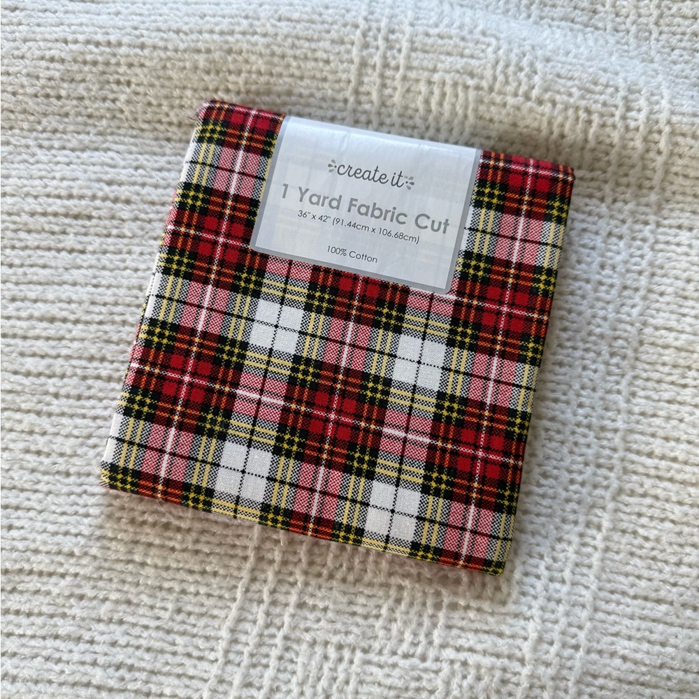 Plaid Cotton Fabric 1 Yard
